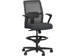 HON Ignition 2.0 ReActiv Back Vinyl Task Stool with Footrest and Lumbar Support, Black  (HITSRA.S0.F.H.0S.SX23.BL.SB.T)