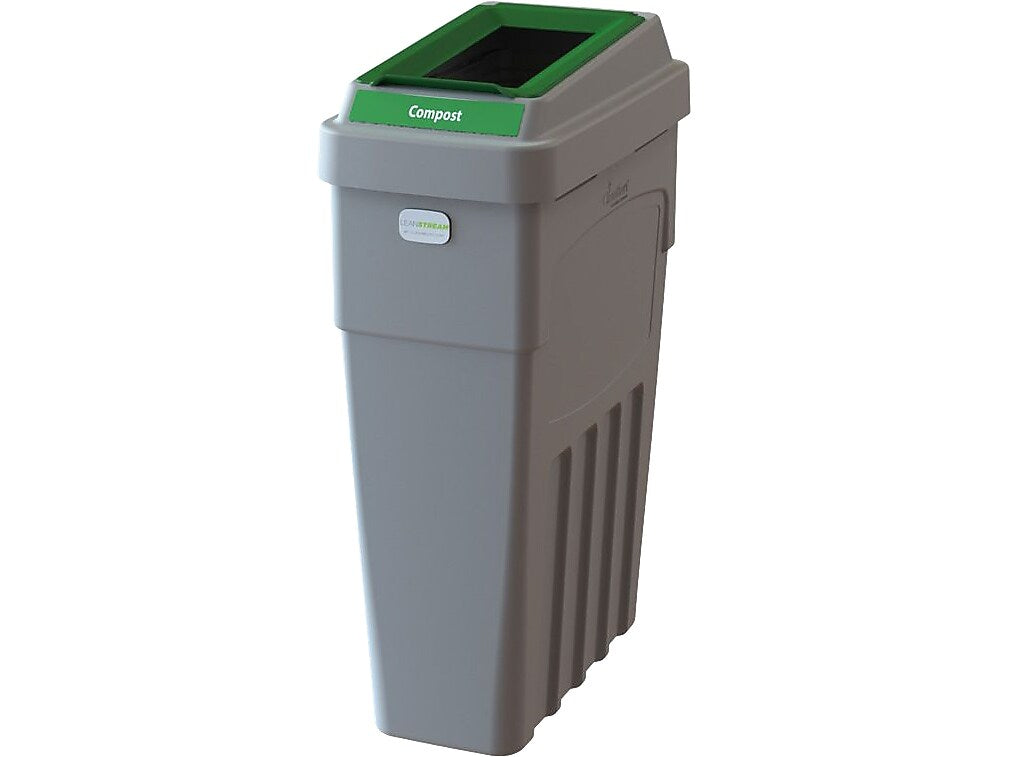 CleanRiver LeanStream Plastic Single-Stream Compost Station, 23 Gallon, Gray (LS1-011)