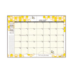 Recycled Honeycomb Monthly Planner, Honeycomb Artwork, 11 x 7, Black/Gold Cover, 12-Month (Jan to Dec): 2025