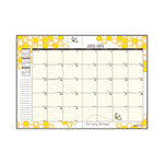 Recycled Honeycomb Monthly Planner, Honeycomb Artwork, 11 x 7, Black/Gold Cover, 12-Month (Jan to Dec): 2025