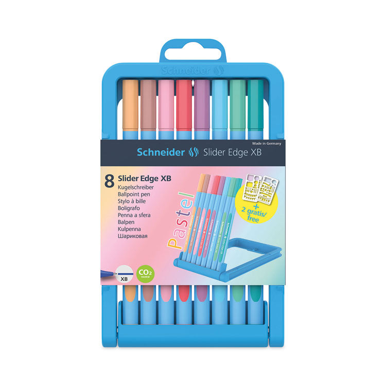 Slider Edge XB Ballpoint Pen, Stick, Extra-Bold 1.4 mm, Assorted Ink and Barrel Colors, 8/Set