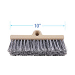 Dual-Surface Vehicle Brush, Black Polypropylene Bristles, 10" Brush, Brown Plastic Handle