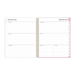 Planning Calendar BS Mimi Pink Frosted PP 8.5x11 RY26 Wkly/Mthly Safety Wirebound -