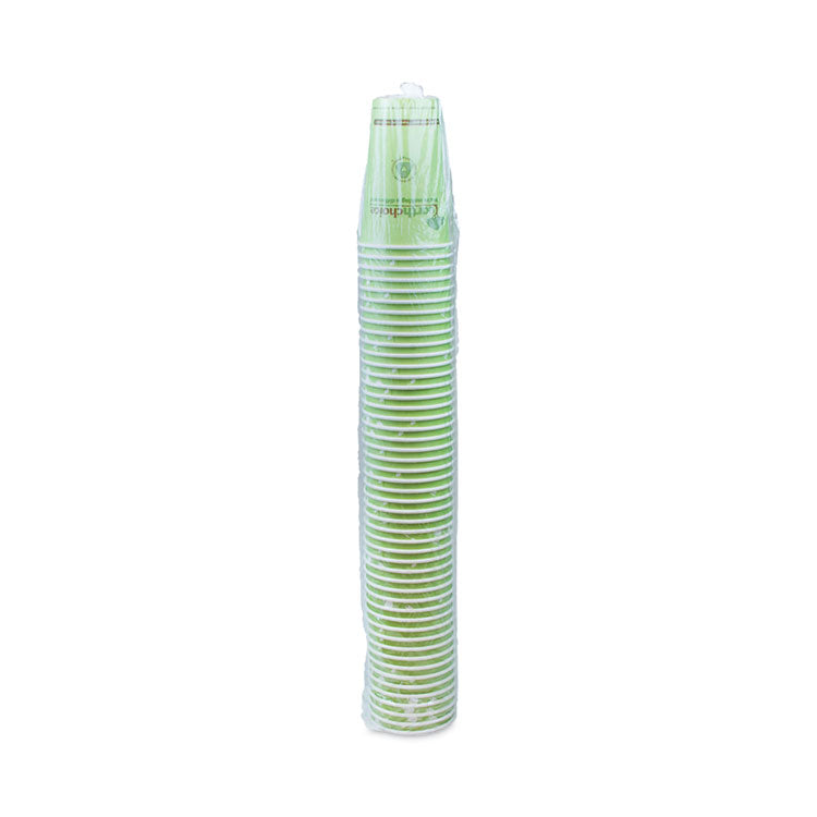 EarthChoice Compostable Paper Cup, 16 oz, Green, 1,000/Carton