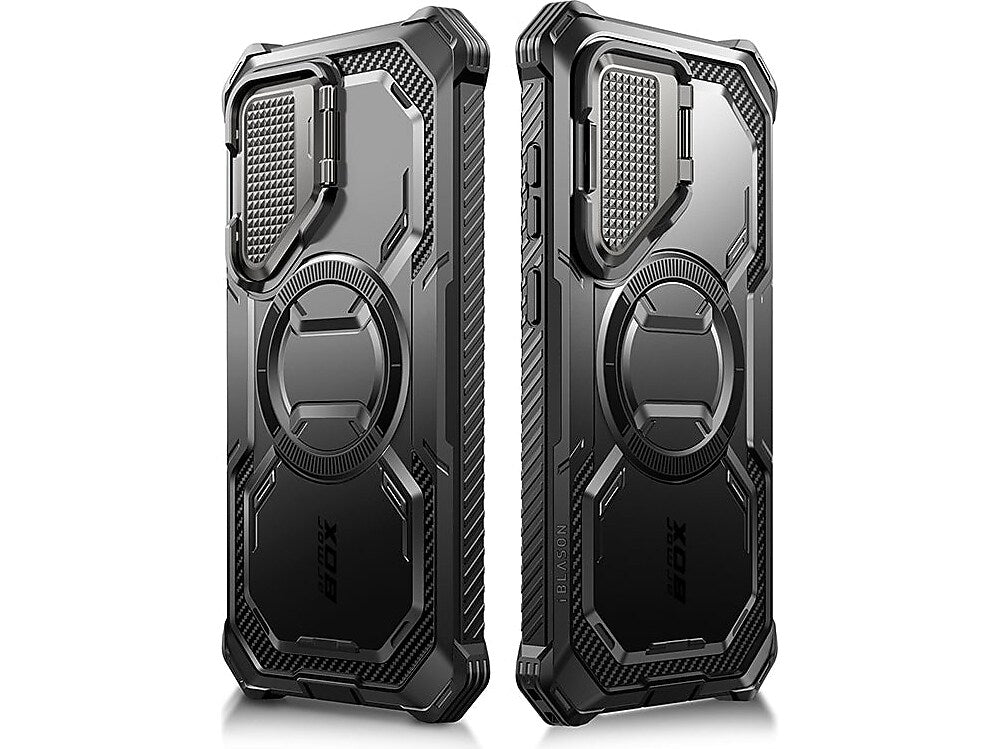 i-Blason ArmorBox MagSafe Rugged Case for Samsung Galaxy S24, Shock Absorbing, Black (GS24ABSPBK)