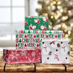 JAM Paper Christmas Wrapping Paper, 25 Sq. ft. x 30", Red Ho Ho Ho Santa Set, 4 Rolls/Pack (165F4reHoS)