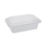Newspring VERSAtainer Microwavable Containers, 24 oz, 5 x 7.25 x 2.63, White/Clear, Plastic, 150/Carton