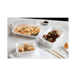 Newspring VERSAtainer Microwavable Containers, 24 oz, 5 x 7.25 x 2.63, White/Clear, Plastic, 150/Carton