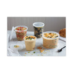 Newspring DELItainer Microwavable Container Lid, 6.45" Diameter x 0.45" h, Translucent, Plastic, 120/Carton