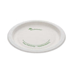 EarthChoice Pressware Compostable Dinnerware, Plate, Paper, 6" dia, White, 750/Carton