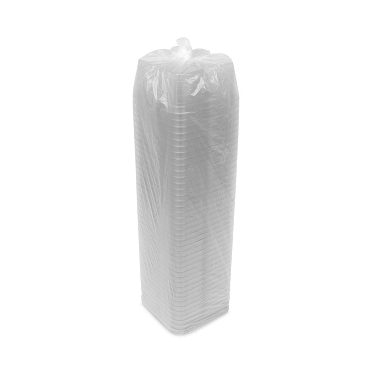 EarthChoice Square Recycled Bowl, 4 Compartments, 32 oz, 6.13 x 6.13 x 2.61, Clear, Plastic, 360/Carton