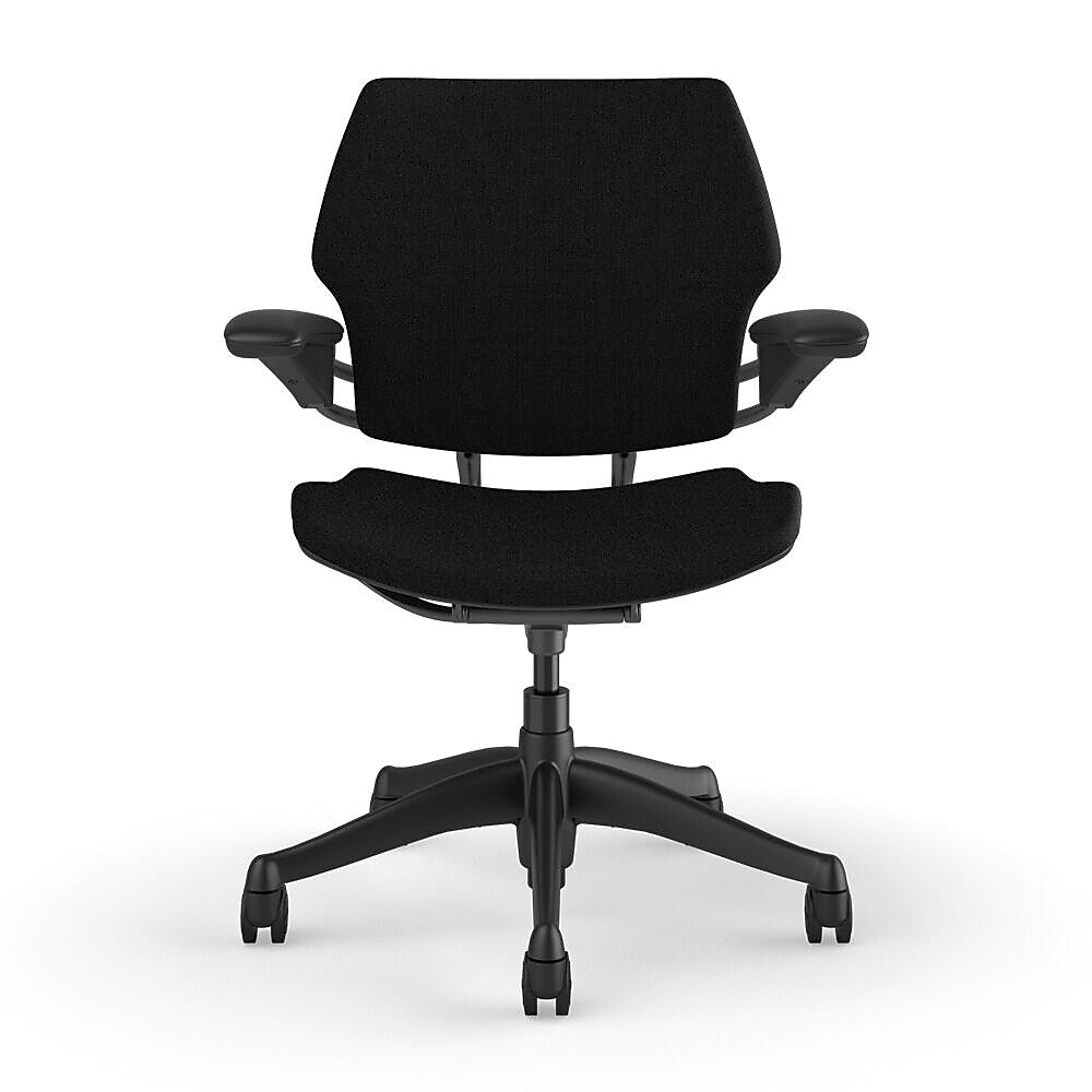 Humanscale Freedom Ergonomic Fabric Swivel Task Chair, Black (F111GFT10XFSHNSC)