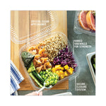 SENSATION SmartLock Hinged Lid Container, 8.34 x 8.24 x 3.05, Clear, Plastic, 200/Carton