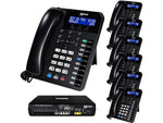 XBLUE X16 Plus 6-Line Corded Conference Telephone Bundle, Black (X16plus-XD10-4x7)