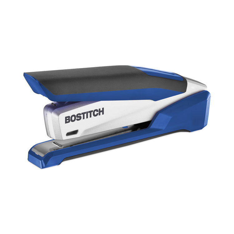 InPower One-Finger 3-in-1 Desktop Stapler, 28-Sheet Capacity, Blue/Silver