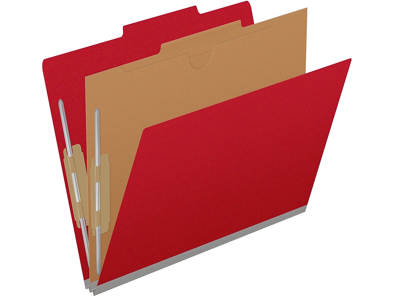 Medical Arts Press Pressboard Classification Folder, 1-Divider, 2" Expansion, Letter Size, Deep Red, 10/Box (DV-T42-14-3DRD-PKT)