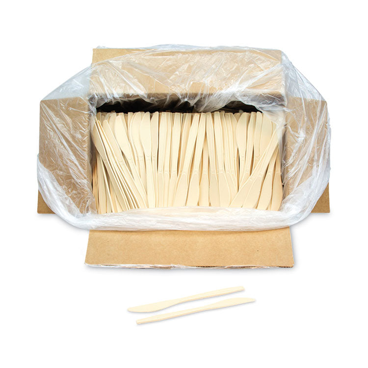 EarthChoice PSM Cutlery, Heavyweight Knife, Plastic, Tan, 1,000/Carton