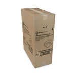 Vented Foam Hinged Lid Container, Dual Tab Lock, 3 Compartments, 9.13 x 9 x 3.25, White, 150/Carton