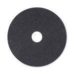 High Performance Stripping Floor Pads, 20" Diameter, Black, 5/carton