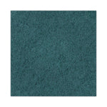Heavy-Duty Scrubbing Floor Pads, 18" Diameter, Green, 5/carton