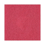 Buffing Floor Pads, 14" Diameter, Red, 5/carton