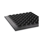 Safewalk-Light Heavy-Duty Anti-Fatigue Mat with Flow-Through Backing, Rubber, 36 x 120, Black