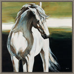 Amanti Art Portrait of Dakota the Horse by Sydney Edmunds Framed Canvas Wall Art Print, 30" x 30" (A42678027423)