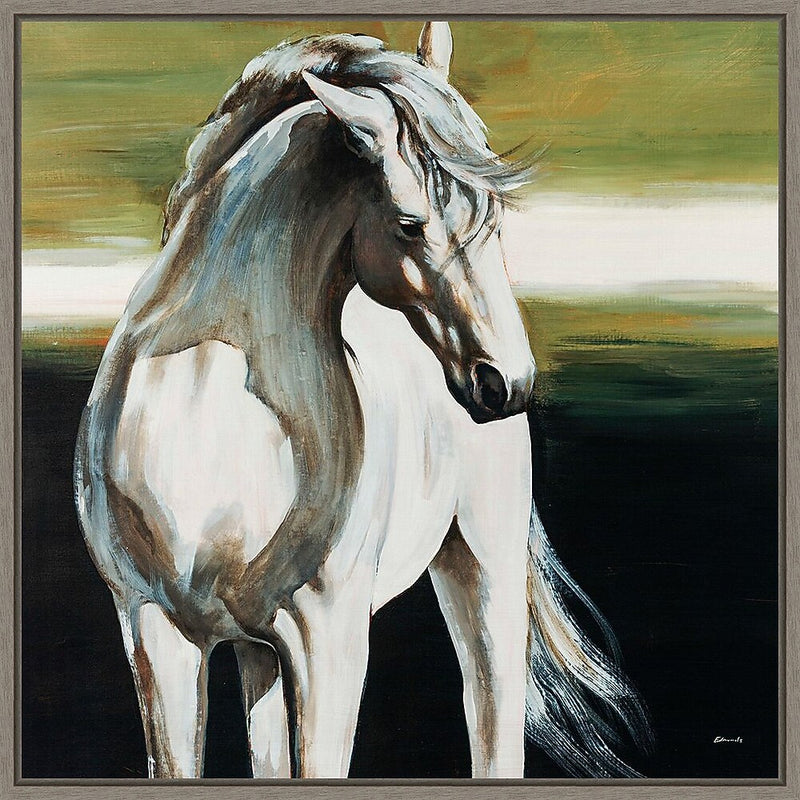 Amanti Art Portrait of Dakota the Horse by Sydney Edmunds Framed Canvas Wall Art Print, 30" x 30" (A42678027423)