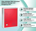 Viva Comfort Steel Medical Storage Cabinet with Dual Key Lock, 1.1 cu. ft., Red (999-04-RED)