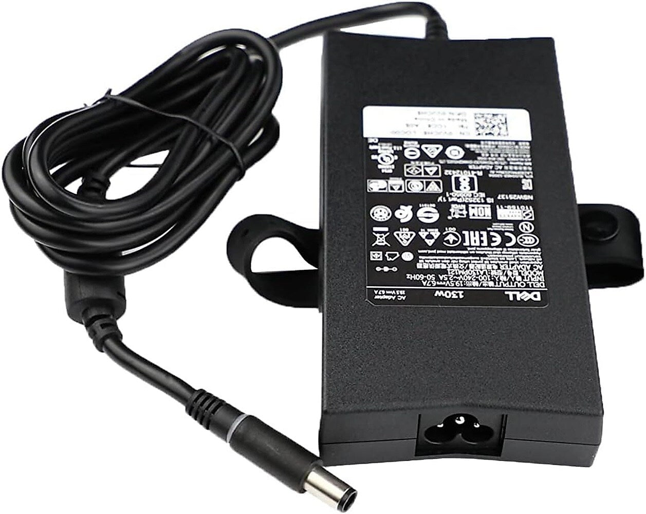 Dell 130W 3-Prong AC Adapter/Charger for Dell Alienware, Inspiron, Latitude, Precision, and Studio Series Laptops, Black (VJCH5)