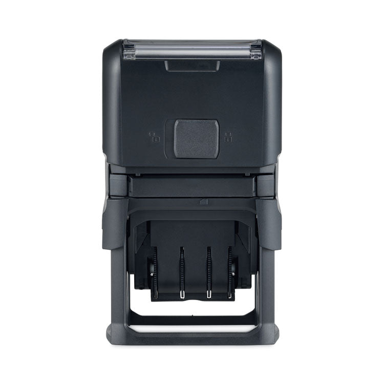 Printy Economy 5-in-1 Date Stamp, Self-Inking, 1.63" x 1", Blue/Red