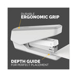 LX850 EasyPress Full Strip Stapler with Antimicrobial Protection, 25-Sheet Capacity, White