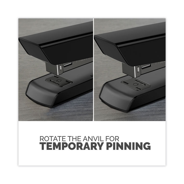 LX820 Classic Full Strip Stapler with Antimicrobial Protection, 20-Sheet Capacity, Black