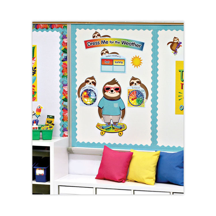 Curriculum Bulletin Board Sets, 54-Piece Set, Dress Me for the Weather, 23.5" x 7.5", Multicolor