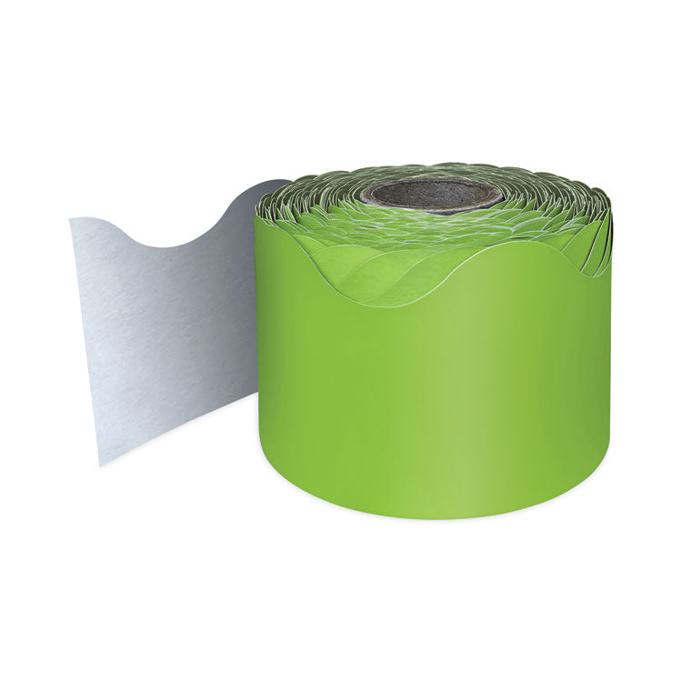 Rolled Borders, Scalloped Border, Back to School, 2.25" x 65 ft, Lime