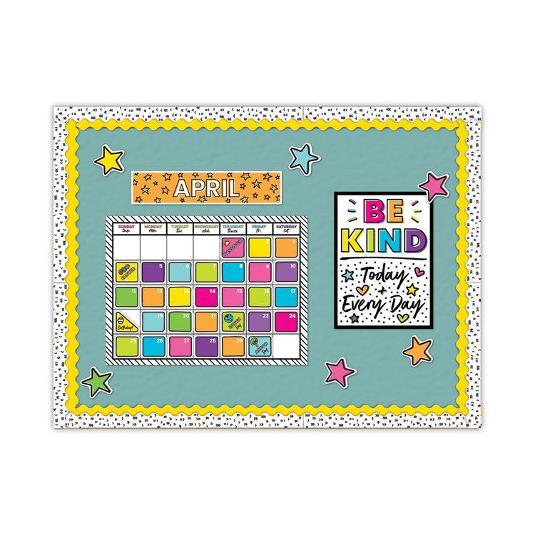 Calendar Bulletin Board Sets, 129-Piece Set, Kind Vibes, 23" x 17", Multicolor