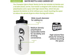 Champion Sports Plastic Water Bottle, 32 oz., Clear/Black, 6/Pack (CWBWXSET)