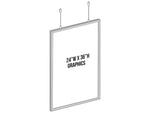 Azar Poster Holder, 24" x 36", Vertical, Ceiling Hanging, Silver, Aluminum (300416)