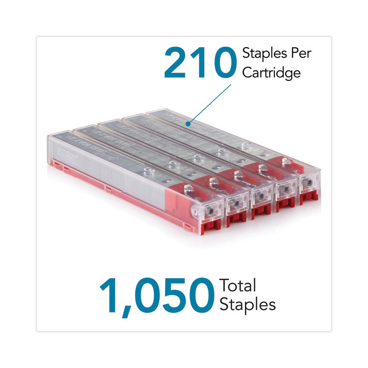 Staple Cartridge, 0.47" Leg, 0.5" Crown, Steel, 210/cartridge, 5 Cartridges/pack, 1,050/pack
