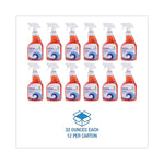 Natural Grease and Grime Cleaner, Unscented, 32 oz Spray Bottle, 12/Carton