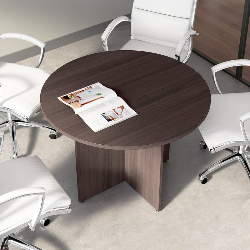 Bush Business Furniture 42" Round Conference Table, Storm Gray (99TB42RSG)