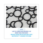 Disposable Urinal Floor Mat 2.0, Slip-Resistant Rubber, 17.5 x 20, Black/White, 6/Carton