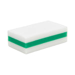 eXpunge Sponges, 4.75 x 2.5, 1.13" Thick, White/Green, 24/Carton