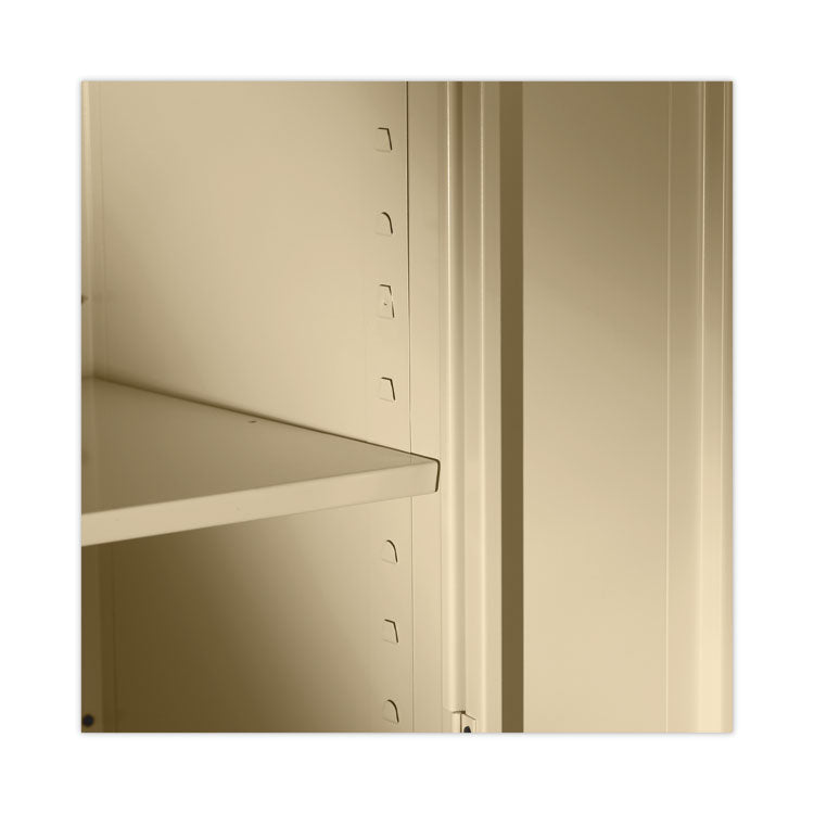 Assembled 72" High Heavy-Duty Welded Storage Cabinet, Four Adjustable Shelves, 36w X 18d, Putty