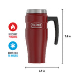 Thermos King Stainless Steel Vacuum Insulated Travel Mug, 16 oz., Rustic Red (EASK1000MR4)