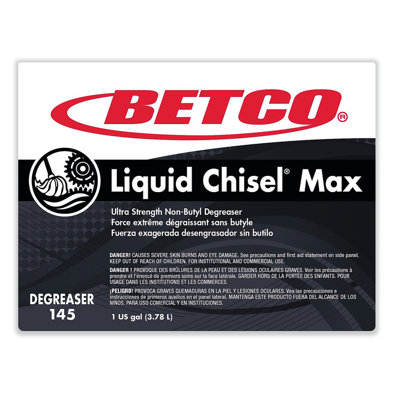 Betco Liquid Chisel Max Non-Butyl Degreaser, Characteristic Scent, 1 Gal. Bottle, 4/Carton (BET1450400)