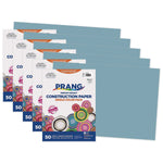 Prang 12" x 18" Construction Paper, Sky Blue, 50 Sheets/Pack, 5 Packs/Bundle (PAC7607-5)