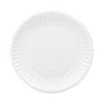 Premium Coated Paper Plates, 7" dia, White, 125/Pack, 8 Packs/Carton