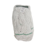 Narrowband Looped-End Mop Head, Premium Standard Head, Cotton/Rayon Fiber, Medium, White