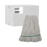 Narrowband Looped-End Mop Head, Premium Standard Head, Cotton/Rayon Fiber, Medium, White